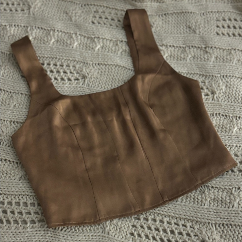 Express Satin Crop Top